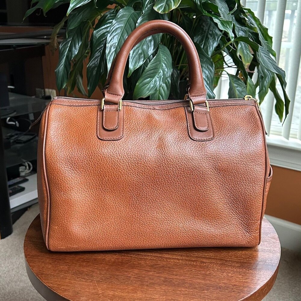 BURBERRY Leather Boston Bag British Tan - Picture 5 of 16